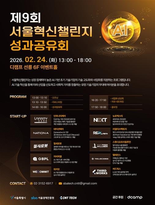 서울시, '아이디어가 사업으로'…'서울혁신챌린지' 20.8:1 뚫은 AI 유망기업 성과 공개