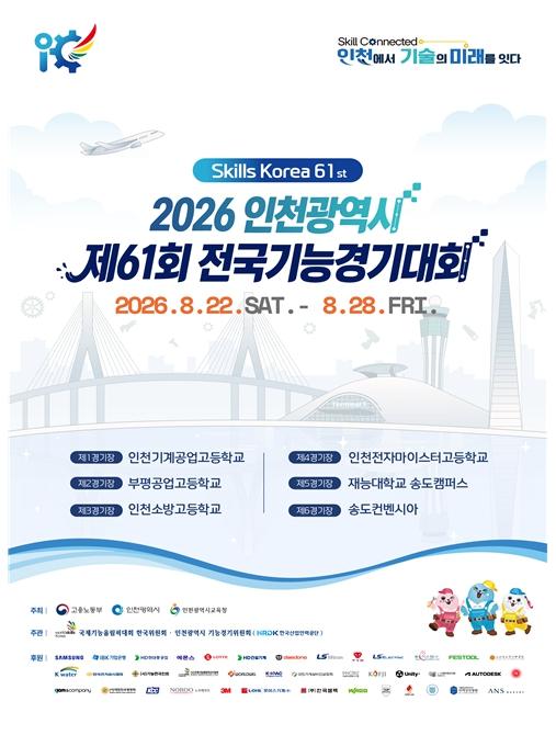 제61회 전국기능경기대회, 인천에서 막 올랐다